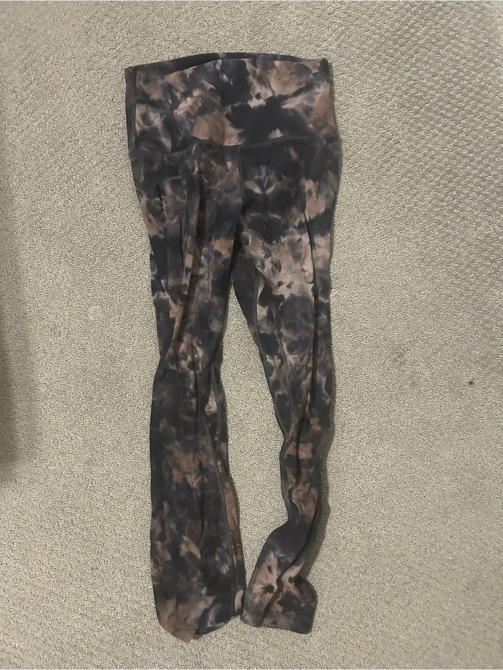 lululemon athletica High-Waist Tie-Dye Leggings in Black & Brown